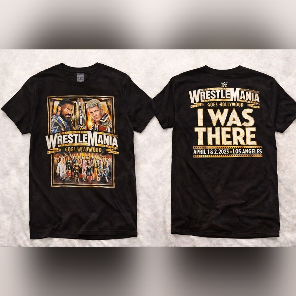 WWE WrestleMania Goes Hollywood 2023 T-Shirt “I Was There” LA Event Tee Unisex M